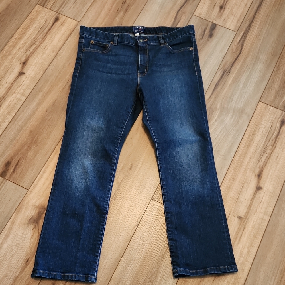 Chaps Indigo Straight-Leg Jeans Women's Size 12P